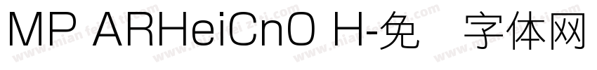 MP ARHeiCn0 H字体转换